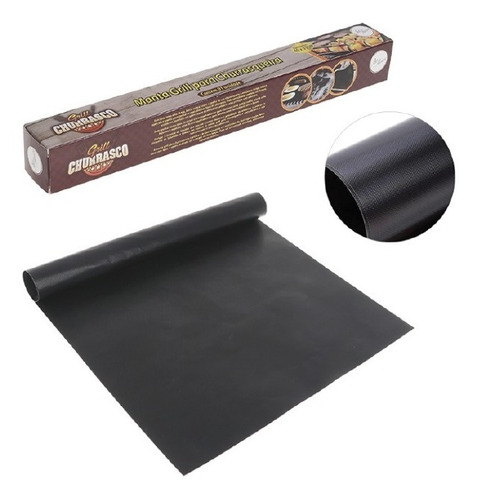 Imagem 2 de 9 de Manta Grill Chapa Antiaderente Teflon Grelha Churrasco 40x33