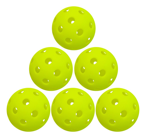 Pickleballs, 6 Paquetes De Bolas De Pickleball Con 40 Agujer