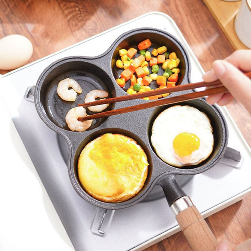 Egg Frying Pan 3/4 Hole Pancake Pan Nonstick Breakfast