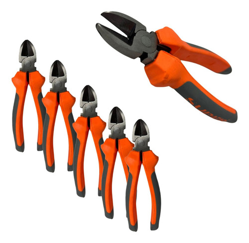 Kit 6 Alicate De Corte Diagonal Polido 8 Polegadas Sharkblue