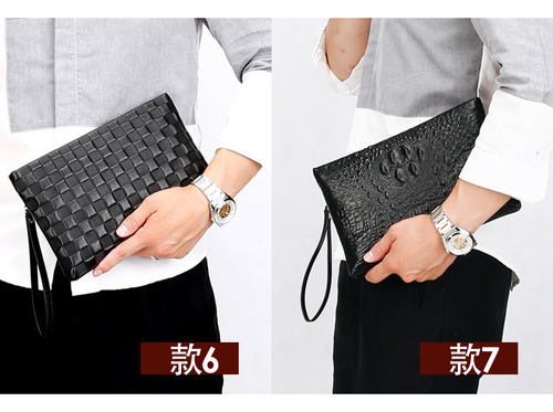 L Bolso De Mano De Negocios De Piel De Vacuno Suave For