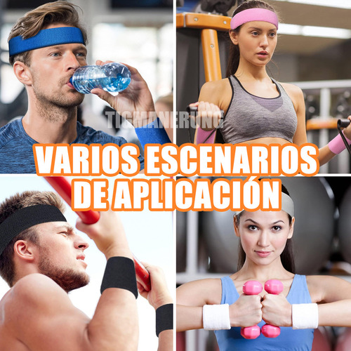 N Banda Deportiva Cabeza Sudor Elástica Diadema Muñequera