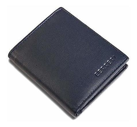 Berreri Mens Auténtica Cartera De Cuero Suave Rfid 7qz5p