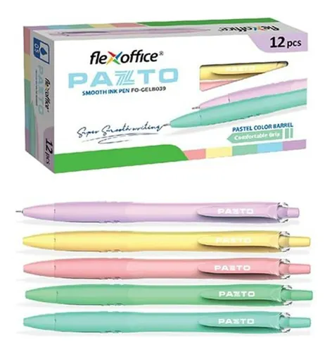 Plumillas De Bolígrafo Azul, Punta Fina 0 5mm, Pack 12 Unida