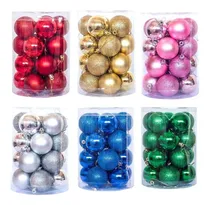 Comprar Bolas De Navidad 6cm Valija Adornos Navideños X48 Piezas