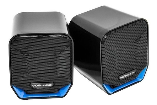 Caixa de som Infokit Voxcube VC-D360 portátil preta e azul