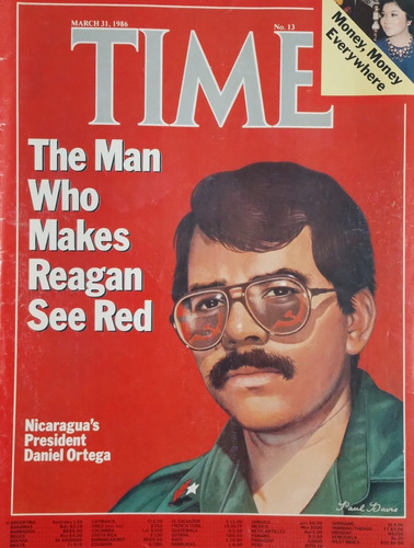 Time En Inglés Daniel Ortega Presidente Nicaragua , Reagan