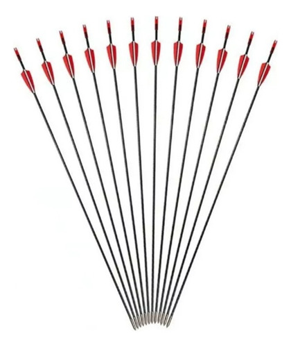 12 Flechas Prácticas De Fibra De Vidrio De Carbono.