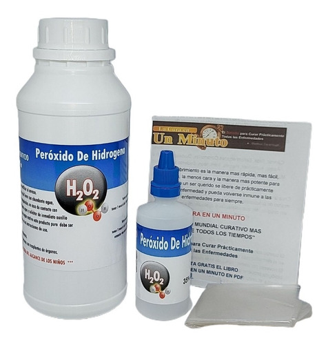 Oxigeno Liquido H2o2 500ml Importado Grado Alimenticio
