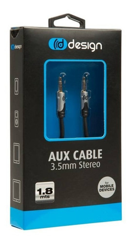 Cable Design Aux 3.5mm Stereo 1,8 Mts