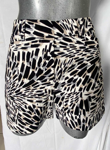 Short Mujer The 5 Short Talla 0 Blanco Rayas Negro Vestir