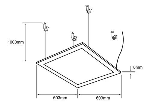 PANEL LED EMPOTRAR OPALINO 60X60 CMS. 36W LUZ BLANCA 100-240V –