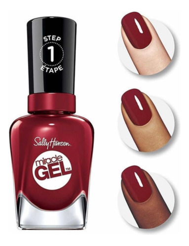 Esmalte Sally Hansen Miracle Gel 459 Dig Fig Step 1