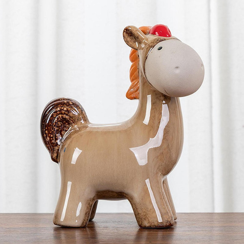 1 Par De Figuras De Caballos De Cerámica Para Decoración