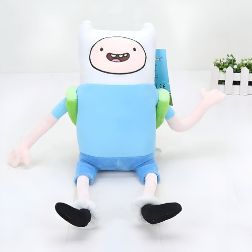 Jazwares Adventure Time Finn - Peluche De 10 Pulgadas Color Negro