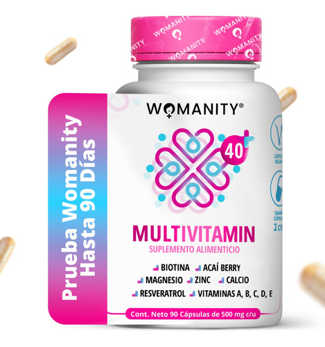 Multivitamínico 40+ Para Mujer Adulto | 90 Cápsulas