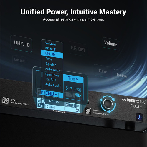 Sistema Micrófono Inalámbrico Phenyx Pro 2 Canales Canto Kar