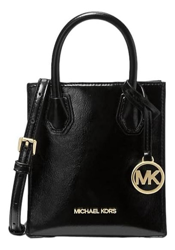 Bolso Bandolera Extrapequeño Michael Kors Mercer De Piel Gra