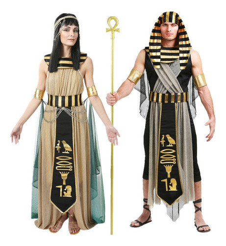 Disfraz De Faraón Cleopatra For Pareja, Traje De Fiesta De