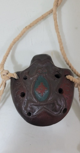 Antigua Ocarina Colgante Flauta Deco Ran Artesanal Colección