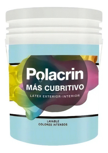 Pintura Latex Interior Exterior Polacrin Colores 1 Litro Color Bermellón