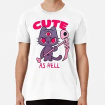 Comprar Remera Cute And Evil Black Cat Algodon Premium