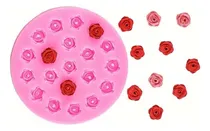 Comprar Molde Silicona 20 Mini Flor Rosa Fondant Porcelana Fria