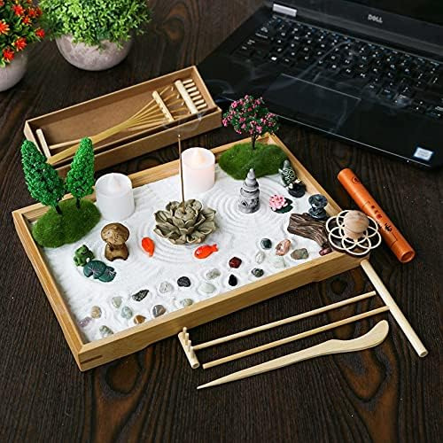 Kit De Jardín Zen Japonés En Miniatura Mini Chakra Crystal
