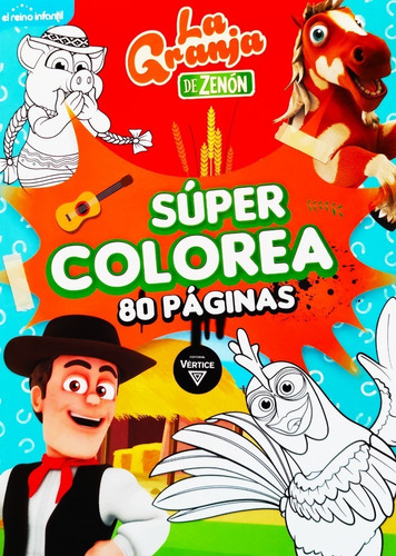 Revista Para Pintar La Granja De Zenón Super Colorea - 80 P