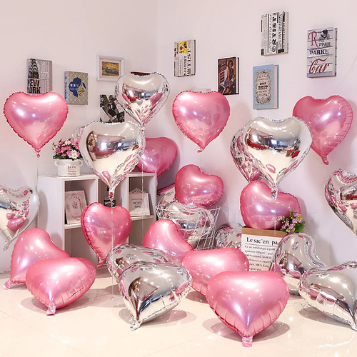 Oro Rosa En Forma De Corazón De 18 Pulgadas, 10 A 18 Pulgada