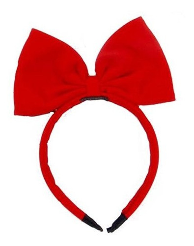 Diademas - Girls Cute Red Color Bow Headbands Party Modellin