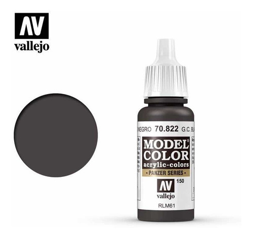 Vallejo Model Color 70822 Alemán Camuflaje Pardo Negro 17ml