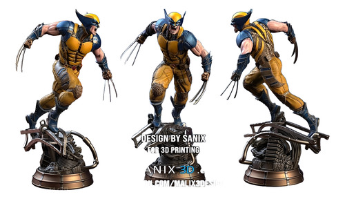 Boneco Action Figure Wolverine 3d - Sempintura