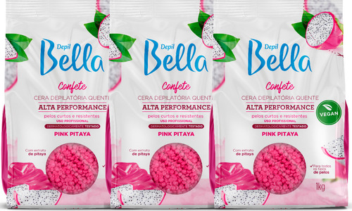 Cera Depilação Formula Vegana Pitaya Todo Tipo De Pele 3 Kg