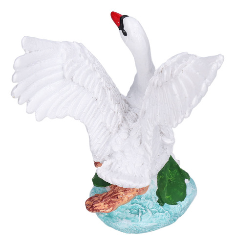 Adornos De Resina Con Forma De Cisne, 3 Unidades, Simulación
