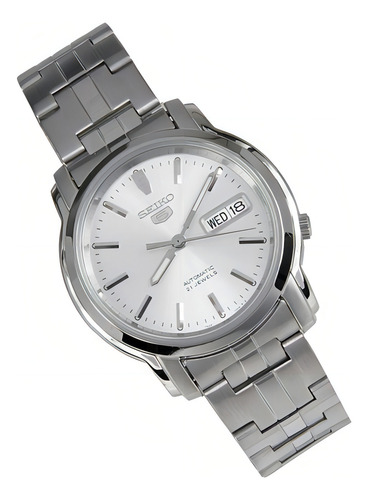 Relógio Seiko 5 Snkk65 Automático - Todo Em Aço 38 Mm 7s26 R Cor da correia Prateado Cor do bisel Prateado Cor do fundo Prateado