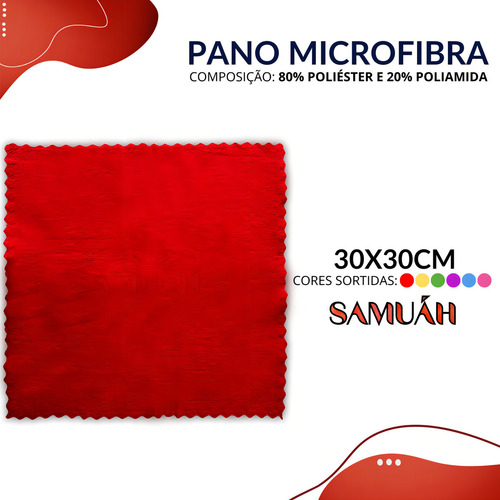 Kit 10 Flanela Microfibra Limpa Vidro Pia Pano Multiuso Tipo Cor Sortidos