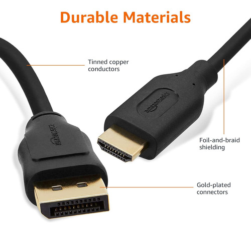 Cable Displayport A Hdmi Conversor Adaptador 4k 30fps 300cm