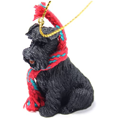 Schnauzer Tiny Miniature One Christmas Ornament Black U...