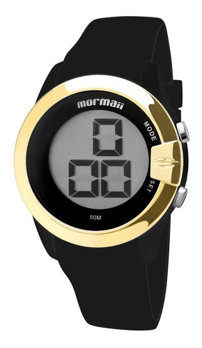 Relógio Mormaii Feminino Digital Mo13001/8p Preto Dourado