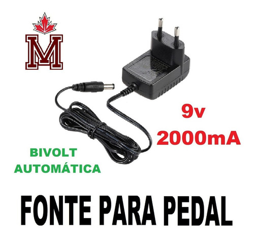 Imagem 4 de 8 de Fonte Pedal Pedaleira 9v 2a Bivolt 7 Pedais + 6 Cabos 15cm