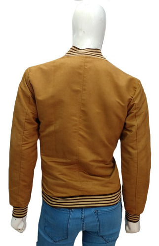 Imagen 4 de 7 de Chamarra De Hombre Bomber Gamuza Ligera Casual