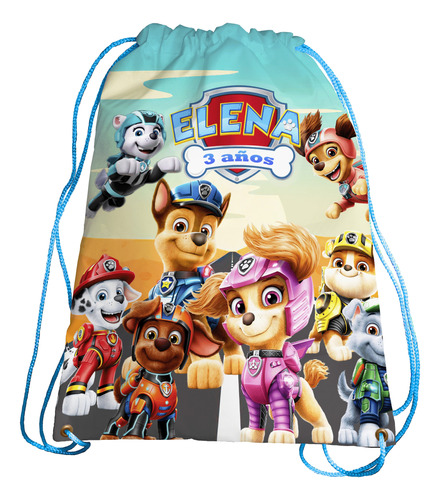 Paw Patrol Morralitos Personalizados Recuerdos Fiestas 25 Pz