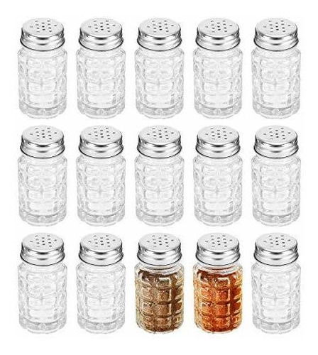 Jucoan 15 Pack Retro Style Salt And Pepper Shakers Set, 2oz 