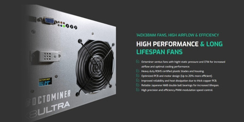 Octominer Rig Rack Mineria Auto Fan Hiveos Inst. Profesional