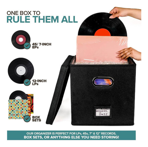 Caja De Almacenamiento De Discos De Vinilo