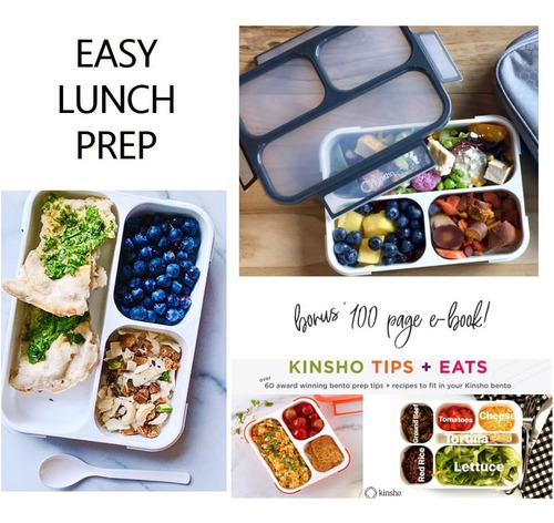 Caja Bento Para Almuerzo, Eco-friendly, 3 Compartimentos, Sl