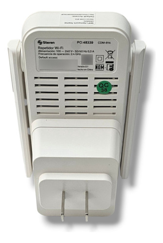 Repetidor Wi-fi* 300 Mbps 2,4 Ghz Hasta 30m De Cobertura