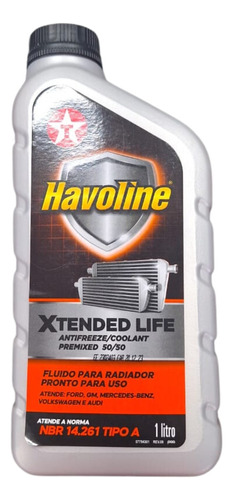 Aditivo Radiador Havoline Texaco Pronto Uso Laranja 1l