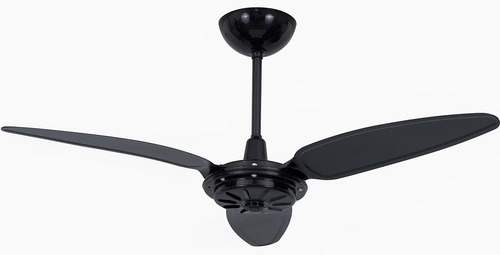 Ventilador de teto Ventisol Comercial preto com 3 pás de plástico, 96 cm de diâmetro 127 V